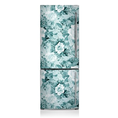 Decoration fridge cover Blue flowers