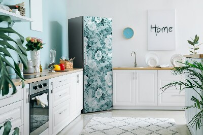 Decoration fridge cover Blue flowers