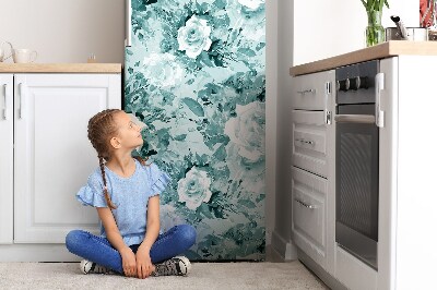 Decoration fridge cover Blue flowers