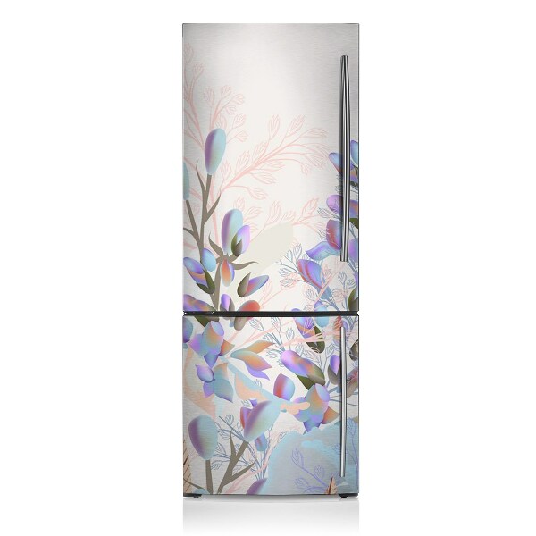 Magnetic fridge cover Pastel leaves