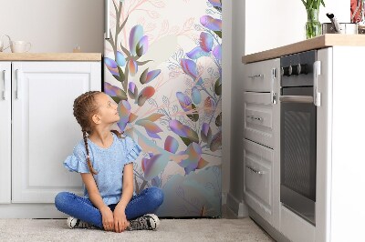 Magnetic fridge cover Pastel leaves