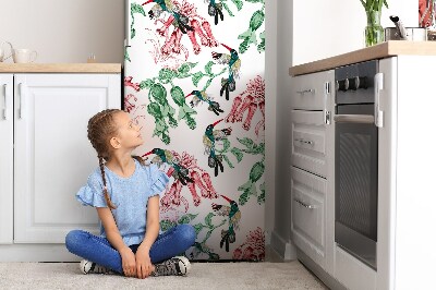 Decoration fridge cover Herbs and birds