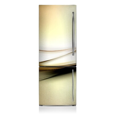 Magnetic fridge cover Beige abstraction