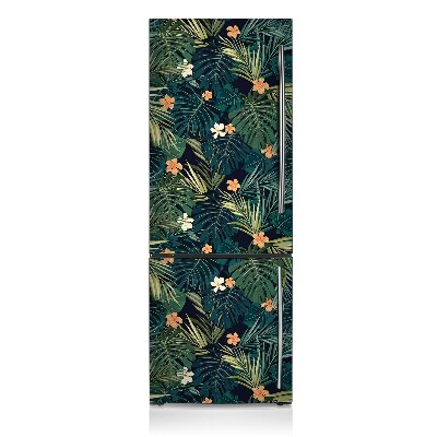 Magnetic fridge cover Flowers and leaves