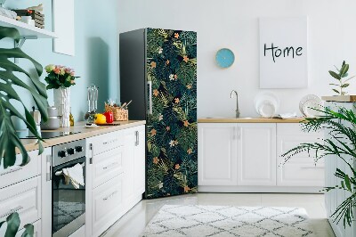 Magnetic fridge cover Flowers and leaves