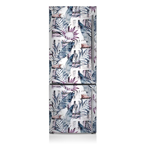 Magnetic fridge cover Marble flowers