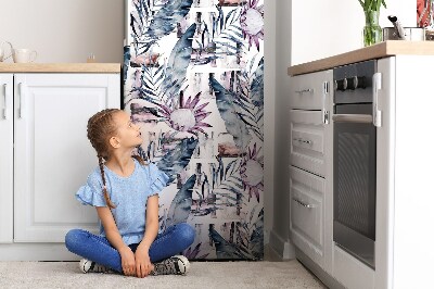 Magnetic fridge cover Marble flowers