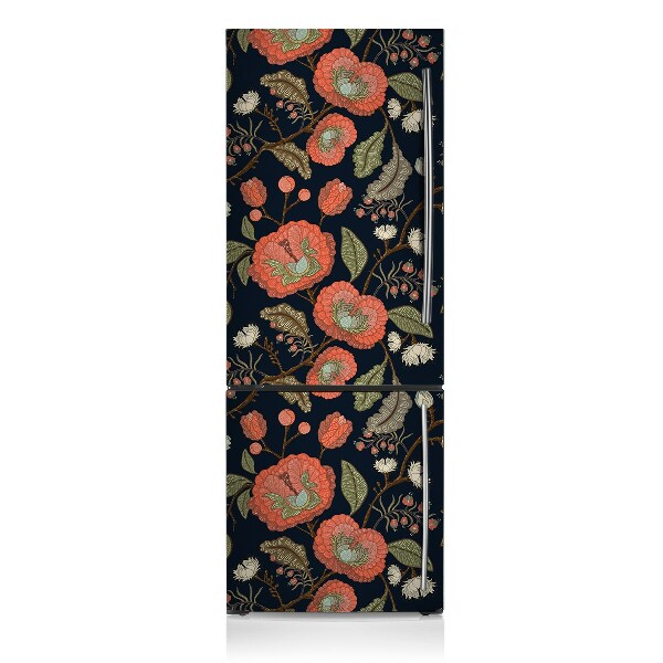 Magnetic fridge cover Retro flowers