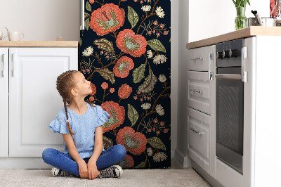 Magnetic fridge cover Retro flowers