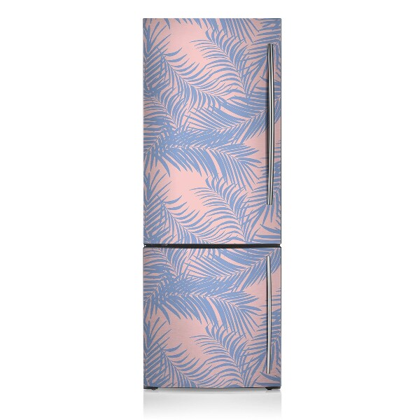 Decoration fridge cover Blue leaves