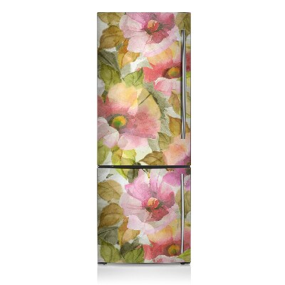 Magnetic fridge cover Painted flowers