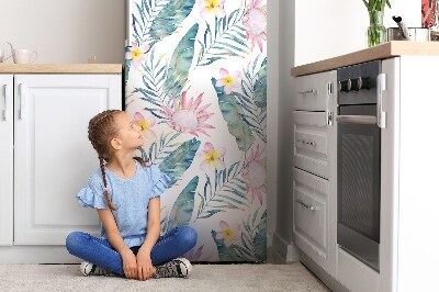 Magnetic fridge cover Bright pink flowers