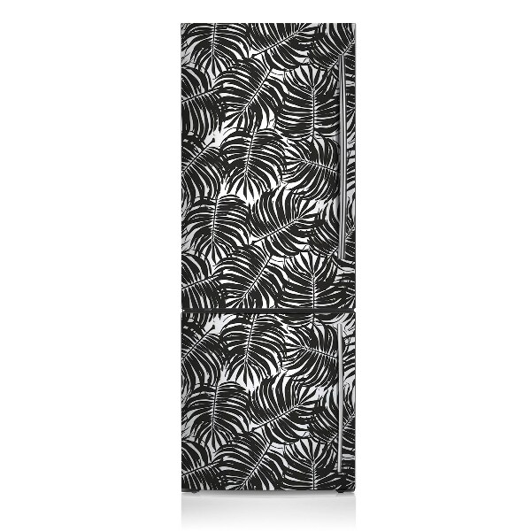 Magnetic fridge cover Black leaves