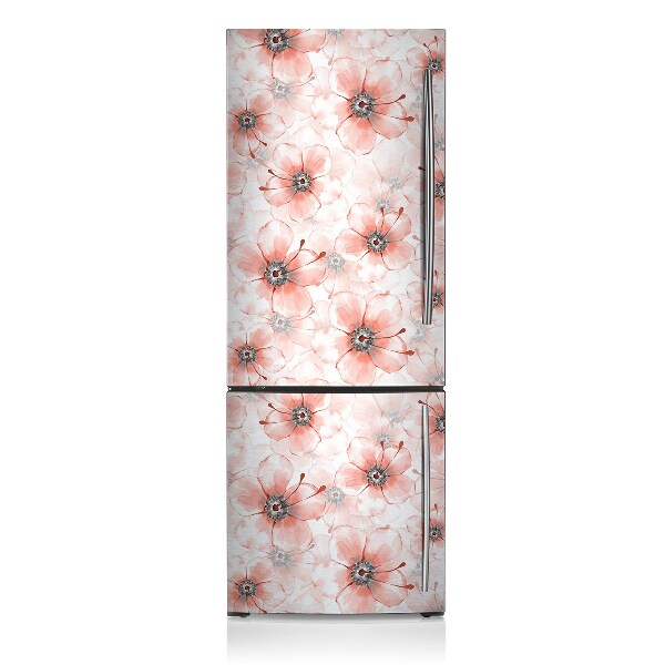 Magnetic fridge cover Orange flowers