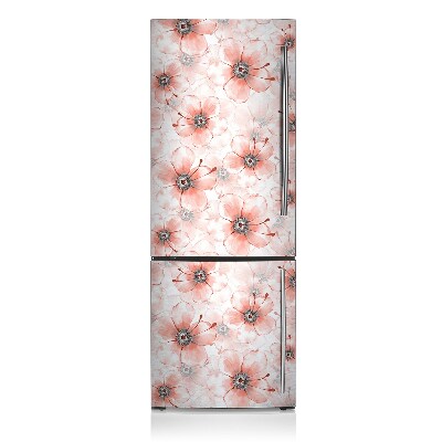 Magnetic fridge cover Orange flowers