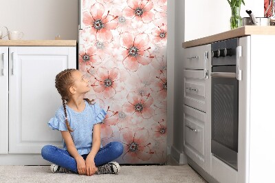 Magnetic fridge cover Orange flowers