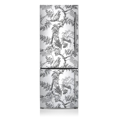 Decoration fridge cover Gray birds