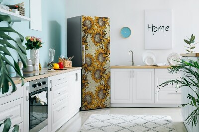 Magnetic fridge cover Retro sunflower