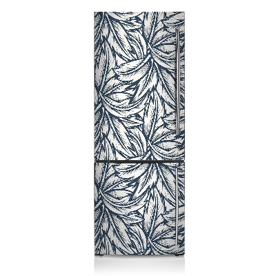 Magnetic fridge cover Drawn leaves