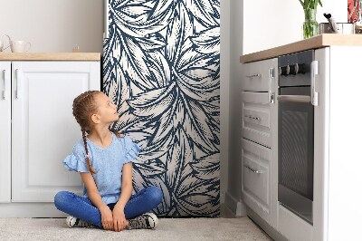 Magnetic fridge cover Drawn leaves