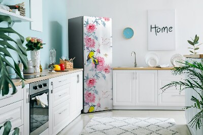 Magnetic fridge cover Birds and flowers