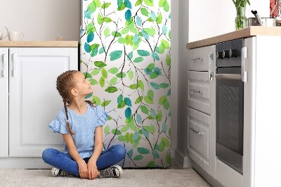 Decoration fridge cover Green branches