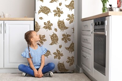 Decoration fridge cover Leaves and owls