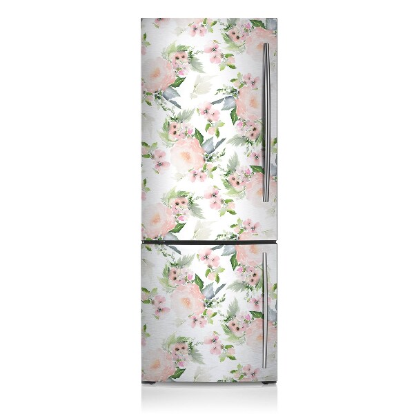 Magnetic fridge cover Pastel flowers