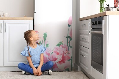 Decoration fridge cover Pink flowers