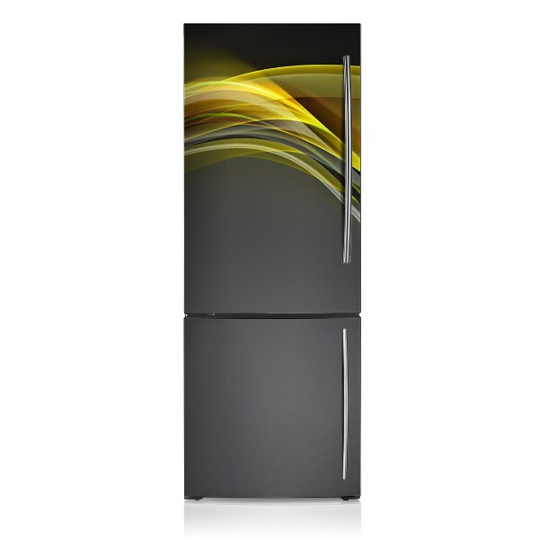 Magnetic fridge cover Yellow abstraction