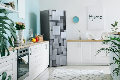 Magnetic fridge cover Gray blocks