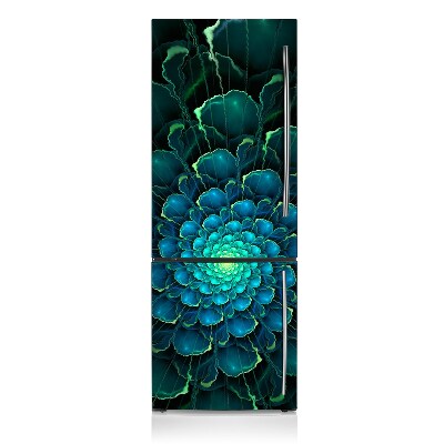 Magnetic fridge cover Green flower