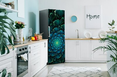 Magnetic fridge cover Green flower