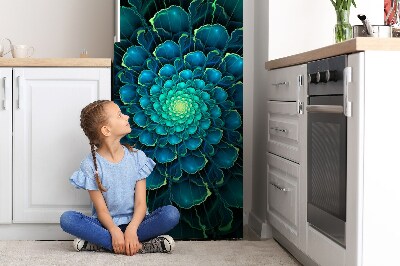 Magnetic fridge cover Green flower