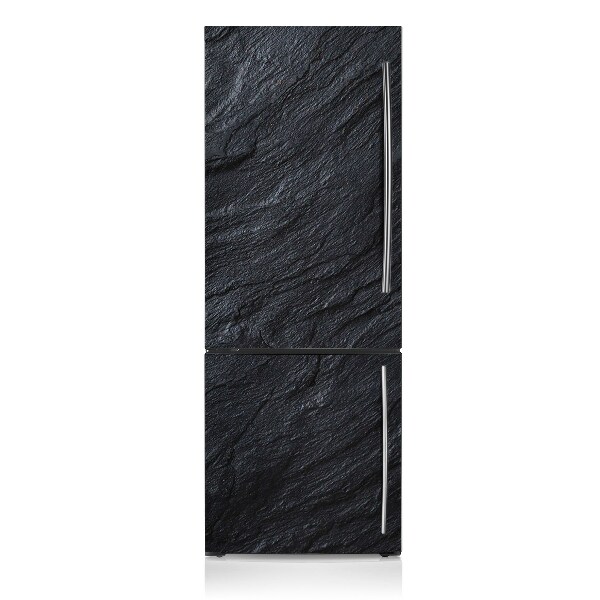 Magnetic fridge cover Black marble