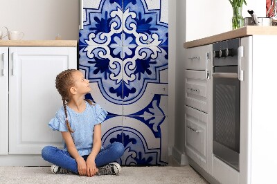 Magnetic fridge cover Blue plate