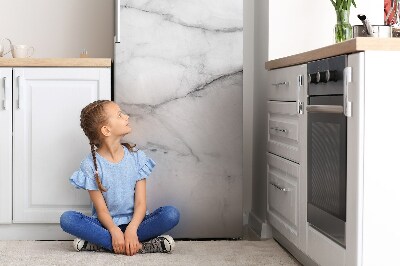 Magnetic fridge cover Gray marble