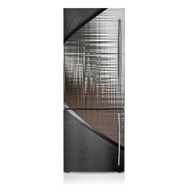 Magnetic fridge cover Silver abstraction