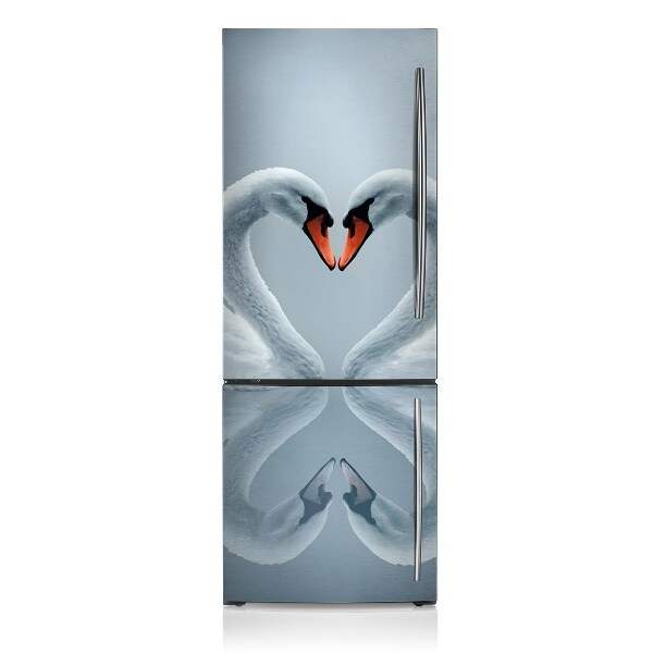 Magnetic fridge cover Swans