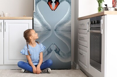 Magnetic fridge cover Swans