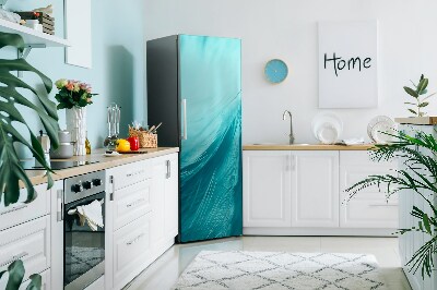 Magnetic fridge cover Blue feathers