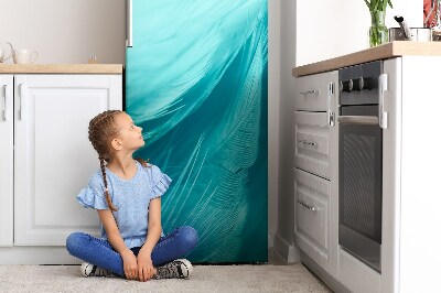 Magnetic fridge cover Blue feathers