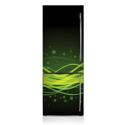 Magnetic fridge cover Green stripes