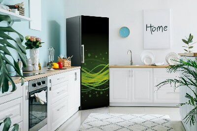 Magnetic fridge cover Green stripes