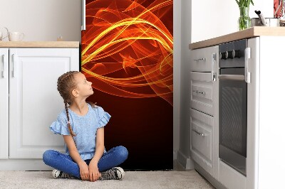 Magnetic fridge cover Red flame