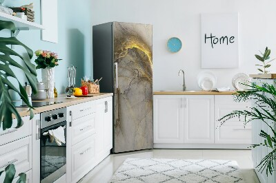 Magnetic fridge cover Marble gold