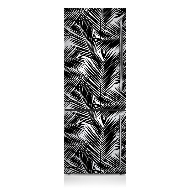 Magnetic fridge cover Black leaves