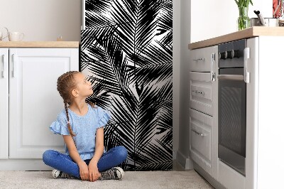 Magnetic fridge cover Black leaves