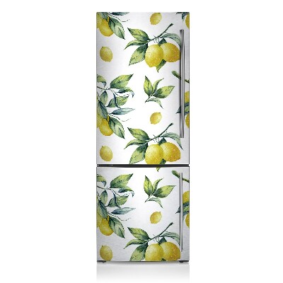 Magnetic fridge cover Yellow lemons