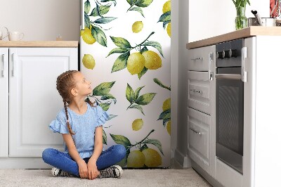 Magnetic fridge cover Yellow lemons